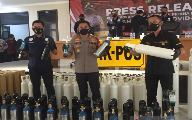 Polrestro Jakpus Tangkap Distributor yang Mainkan Harga Tabung Oksigen