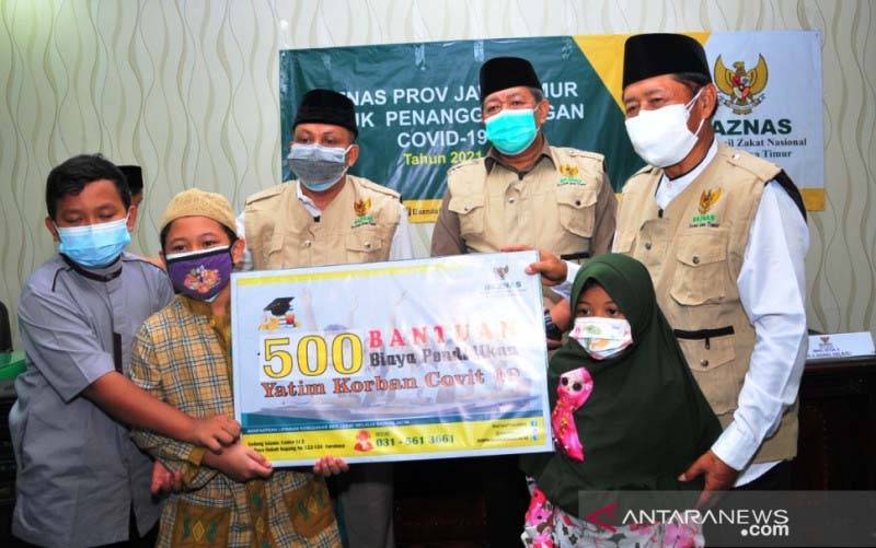 Baznas Jatim Biayai Pendidikan Anak dari Orangtua Meninggal karena Covid-19