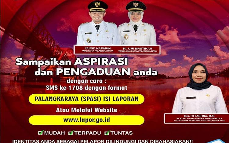 Warga Palangka Raya Bisa Sampaikan Aspirasi Melalui Aplikasi Lapor