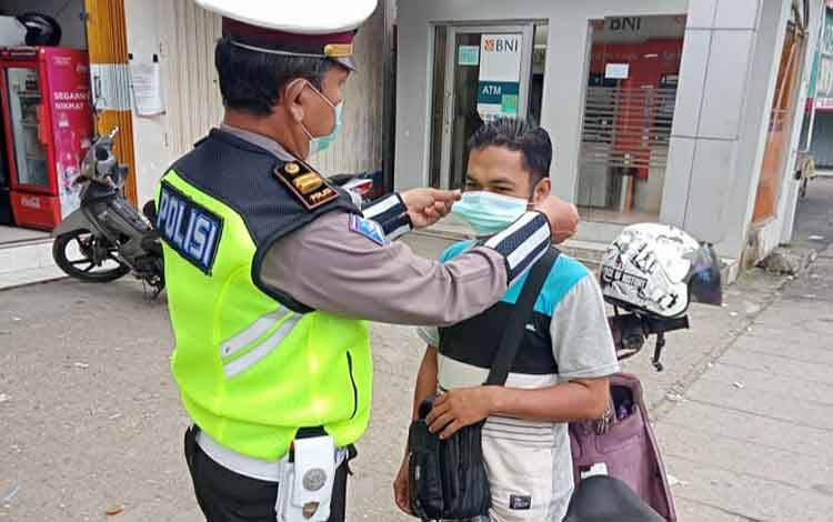Satlantas Polres Barito Utara Insentifkan Pencegahan Covid-19
