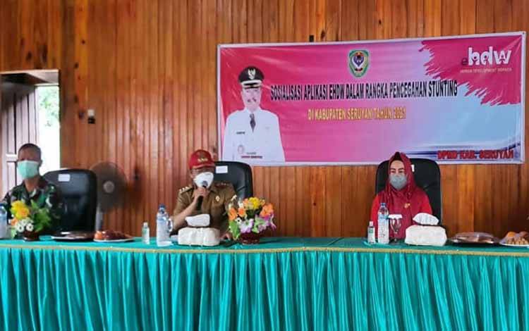 Bupati Seruyan Buka Sosialisasi Penggunaan Aplikasi eHDW di Rantau Pulut