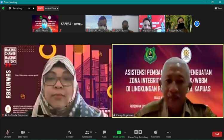 Bagian Organisasi Setda Kapuas Lakukan Asistensi Zona Integritas