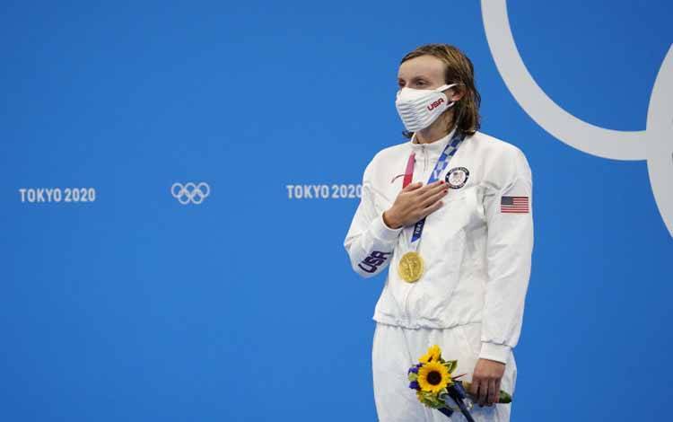 Katie Ledecky Akhirnya Sabet Emas Setelah Juarai Nomor Baru 1.500m