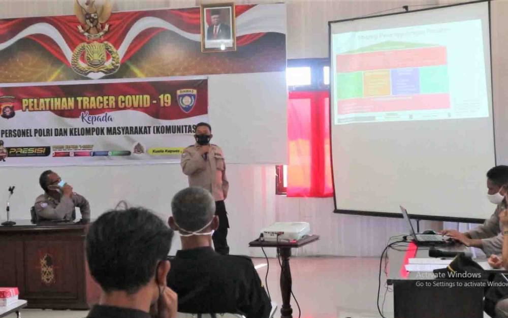 Satbinmas Polres Kapuas Gelar Pelatihan Tracer Covid-19