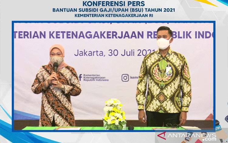 Kemnaker Terima Data 1 Juta Calon Penerima Bantuan Subsidi Upah 2021