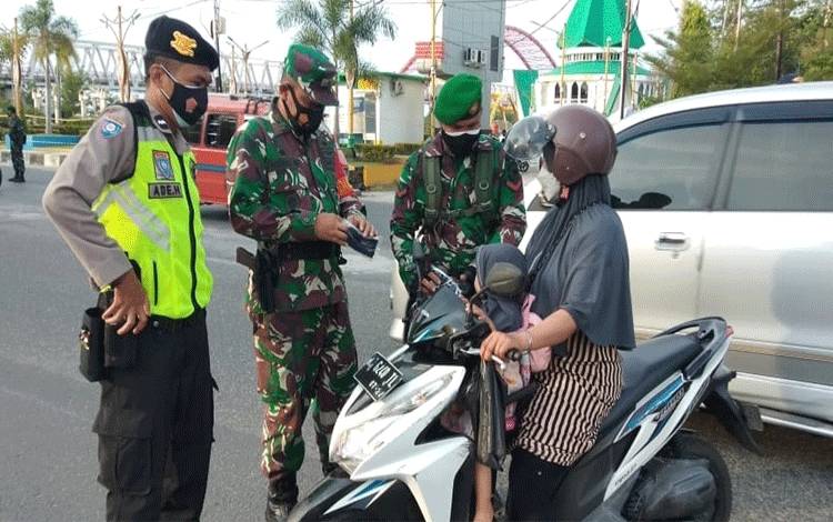 Puluhan Warga Terjaring Razia Masker di Palangka Raya