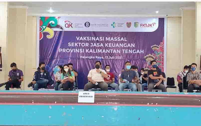 1.190 Vaksin Diberikan kepada Sektor Jasa Keuangan Kalteng Selama Juli 2021
