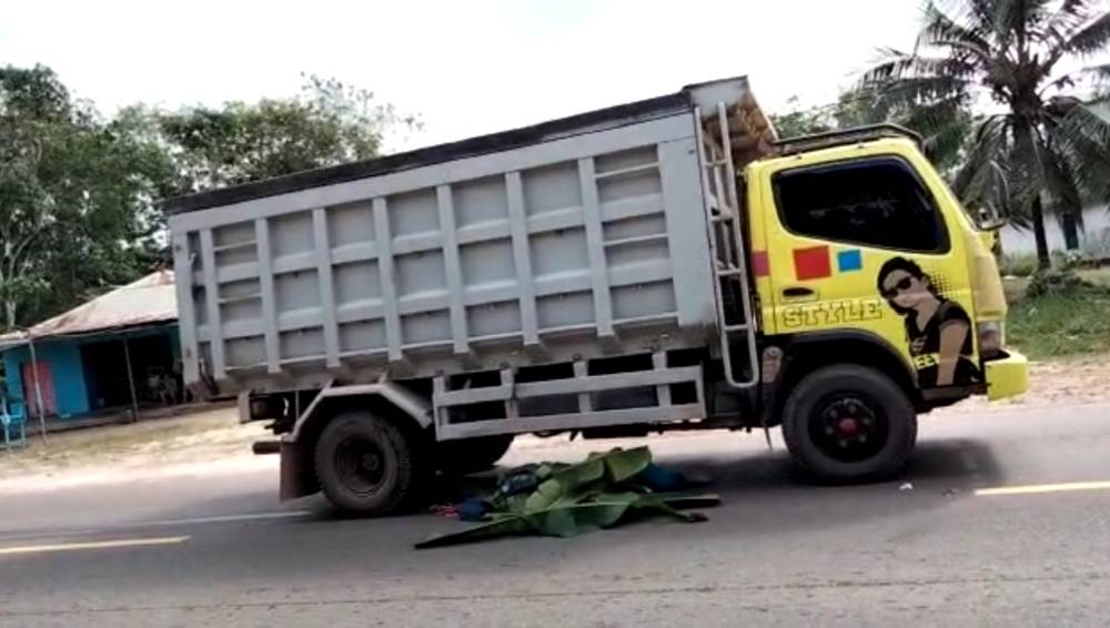 Seorang Ibu Tewas dan Anaknya Kritis Usai Tabrakan dengan Truk di Jalan Jenderal Sudirman Sampit