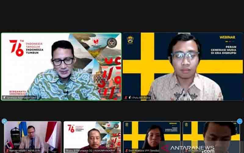 Sandiaga Uno Ajak Pelajar Indonesia di Swedia Promosikan Parekraf