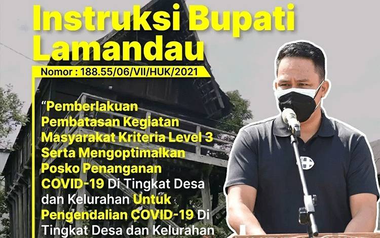 Keberlanjutan PPKM Mikro Level 3 di Lamandau Tunggu Keputusan Pemerintah Pusat