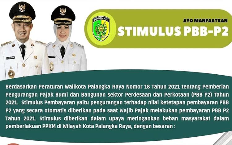 Diskon Bayar Pajak di Palangka Raya Berlaku Hingga Akhir 2021