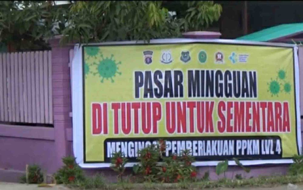 PPKM Level 4, Pasar Mingguan di Kecamatan Selat Ditutup Sementara