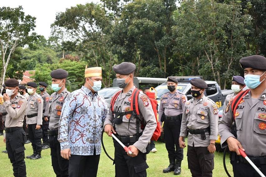 Bupati Lamandau Hadiri Apel Kesiapsiagaan Penanganan Karhutla 2021