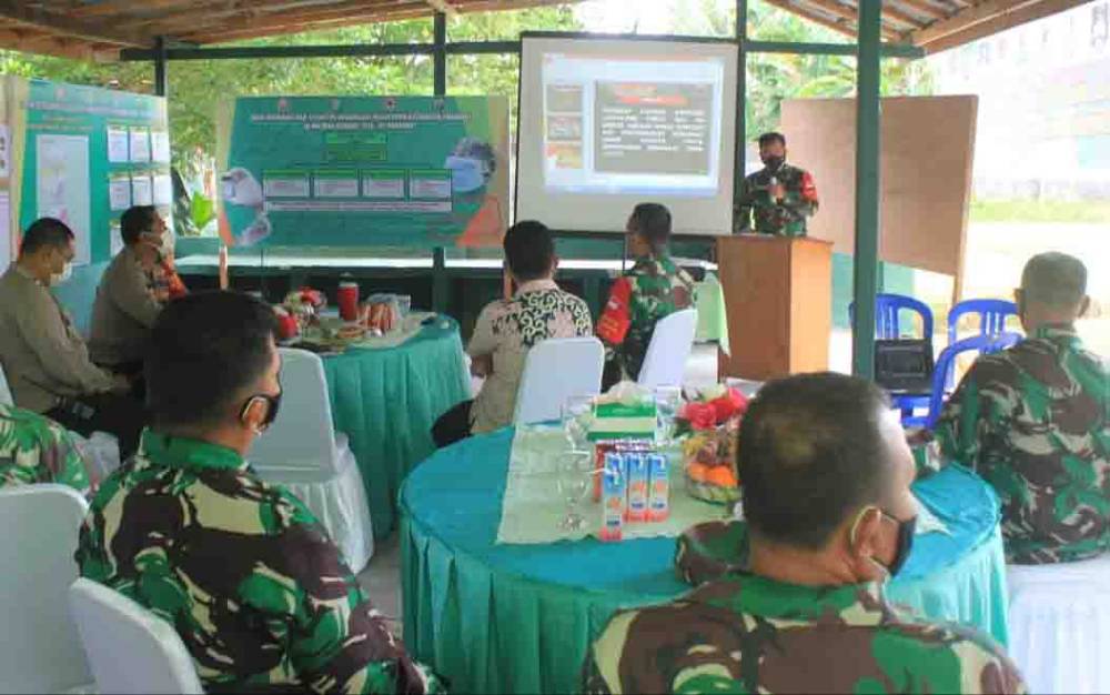 Dandim Apresiasi Peran Koramil Pahandut Bantu Pemerintah Tangani Covid-19