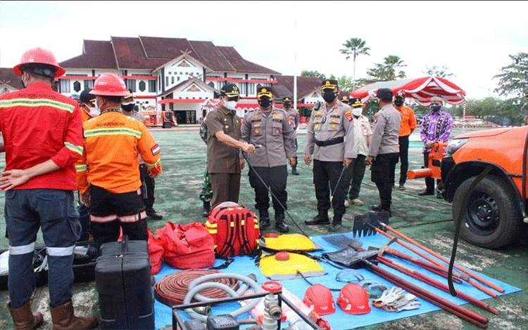 Bupati Murung Raya Pimpin Apel Kesiapsiagaan dan Pencegahan Karhutla