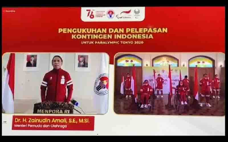 Menpora Kukuhkan dan Lepas Kontingen Indonesia ke Paralimpiade Tokyo
