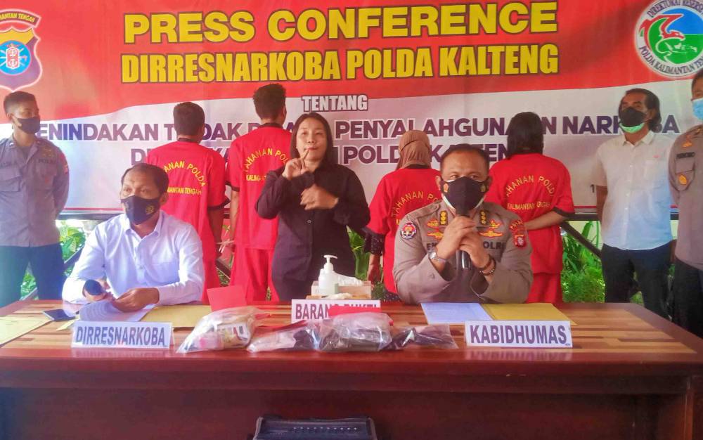 5 Pengedar Ditangkap di Palangka Raya, Polisi Sita Ratusan Gram Sabu