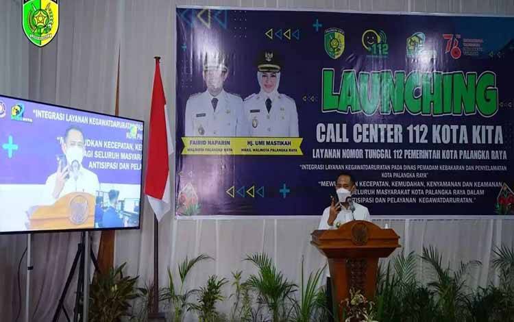 Wali Kota Palangka Raya Resmikan Layanan Darurat 112