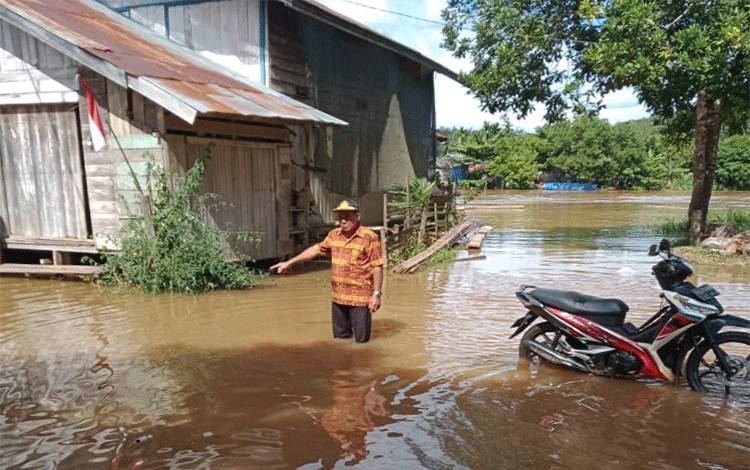 Sungai Katingan Wilayah Hulu Kembali Meluap