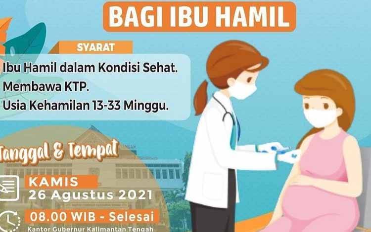 Vaksinasi Covid-19 Bagi Ibu Hamil di Palangka Raya Dimulai Besok