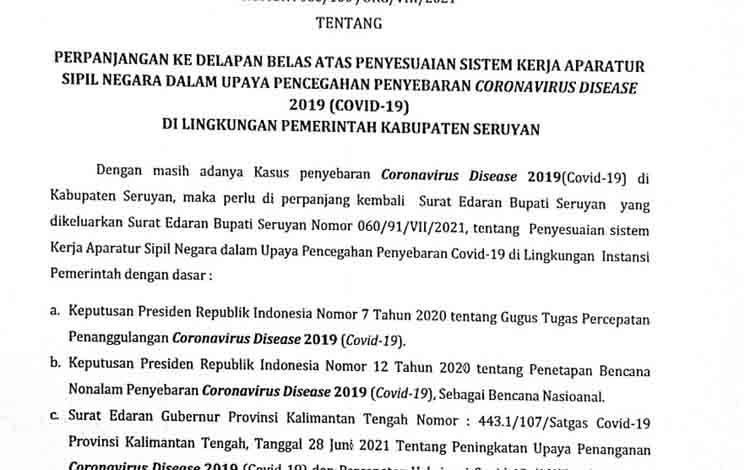 Pemerintah Kabupaten Seruyan Kembali Lakukan Penyesuaian Sistem Kerja ASN