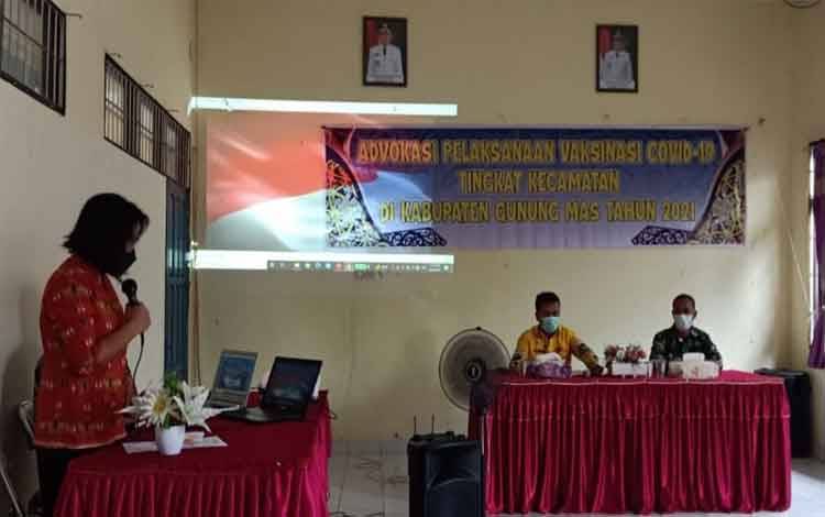 Dinas Kesehatan Gunung Mas Lakukan Advokasi Vaksinasi ke Kecamatan
