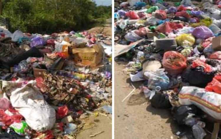 Sampah Menumpuk di TPS Jalan Minon Dehen Katingan Tengah