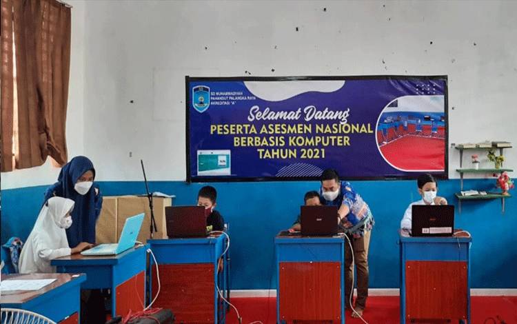 Murid SD di Palangka Raya Ikuti Simulasi ANBK