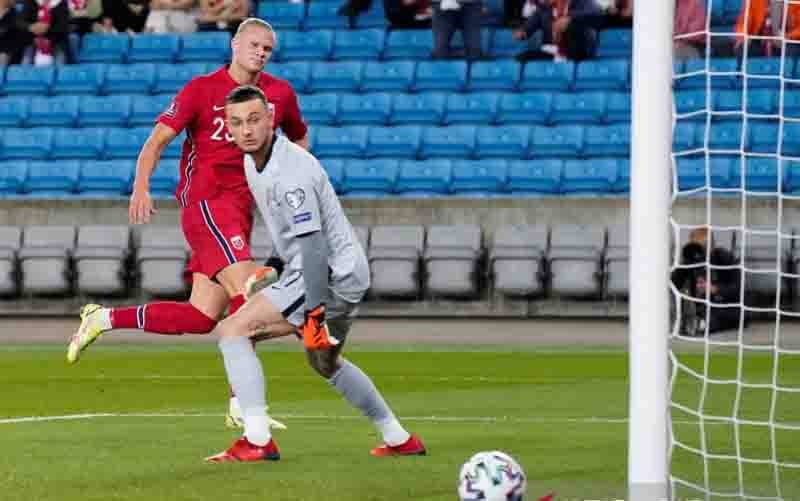 Haaland Cetak Gol di Kualifikasi Piala Dunia, Norwegia Imbangi Belanda