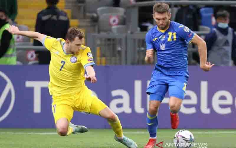 Ukraina Ditahan Imbang Kazakhstan