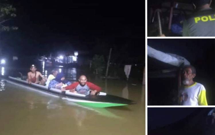Pasutri di Tumbang Samba Terjebak Banjir 2 Hari 2 Malam tidak Makan