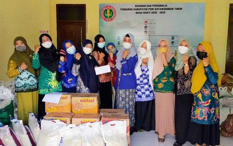 BKP PGRI Kotim Turut Peduli Korban Banjir