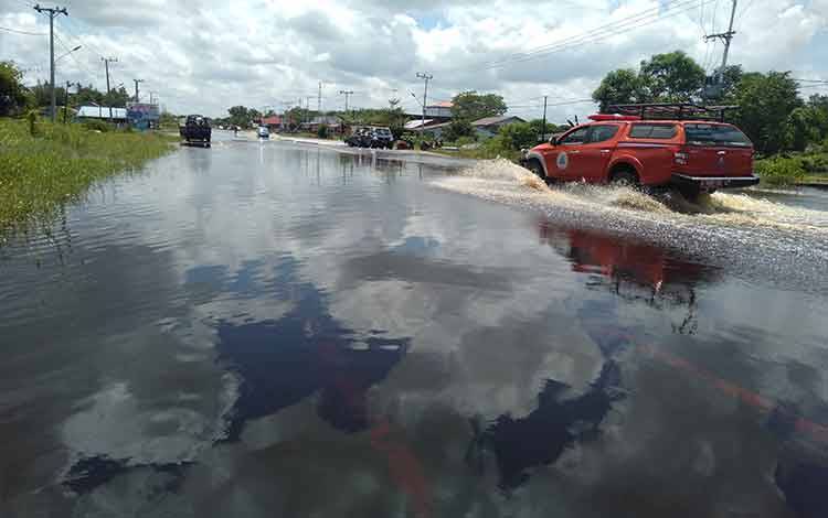 Banjir di Kasongan Turun 20 Centimeter