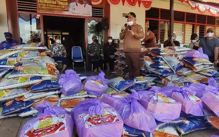 58 Ton Cadangan Beras di Kotim Mulai Digunakan Bantu Korban Banjir dan Covid-19