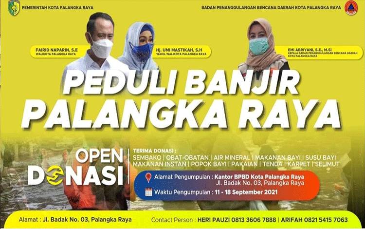 Palangka Raya Banjir, BPBD Open Donasi