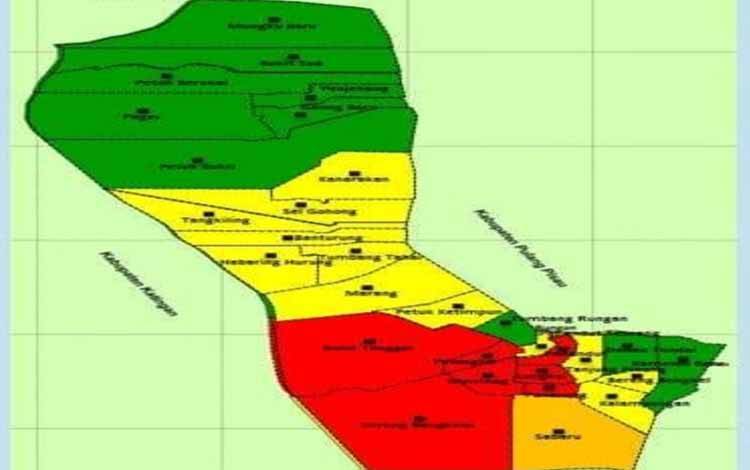 3 Kecamatan di Kota Palangka Raya Masih Zona Merah Penyebaran Covid-19