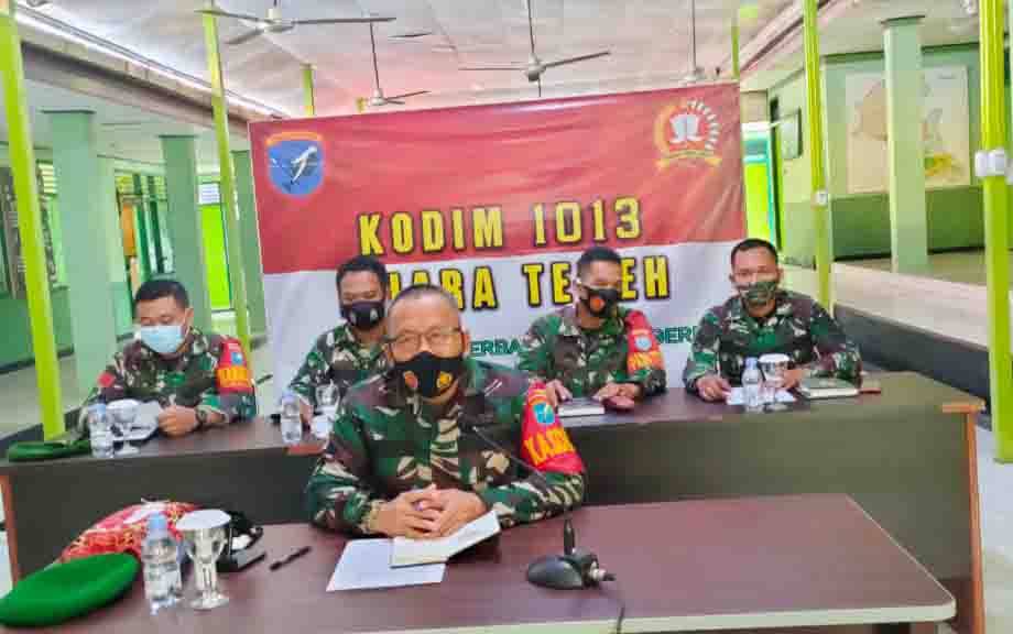 Kodim Muara Teweh Rapat Evaluasi Percepatan Intervensi Kesehatan Lingkungan 2021