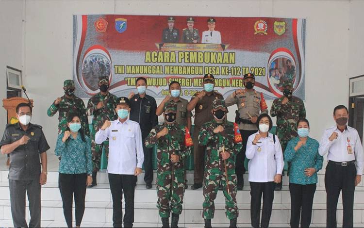TMMD ke-112 di Kabupaten Gunung Mas Resmi Dibuka