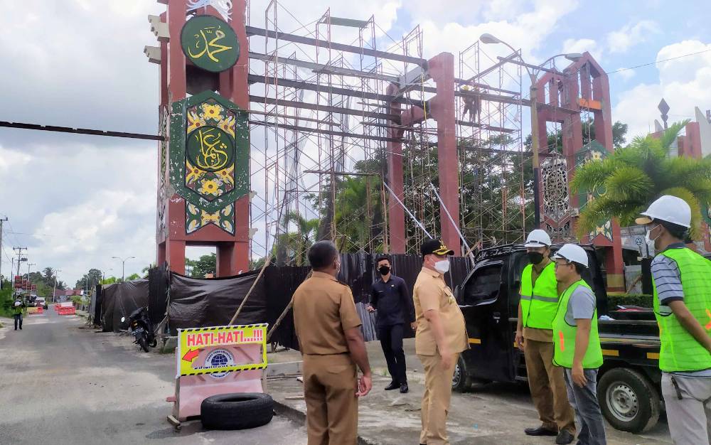 Pengerjaan Bagian Tengah Gerbang Sahati akan Selesai Kurang dari 10 Hari