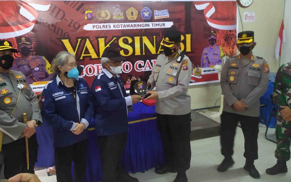 Vaksinasi Pelajar Hingga Mahasiswa di Sampit Dipantau Polda Kalteng