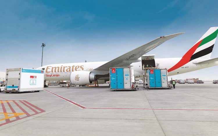 Emirates Sudah Angkut 7 Juta Dosis Vaksin COVID-19 ke Indonesia