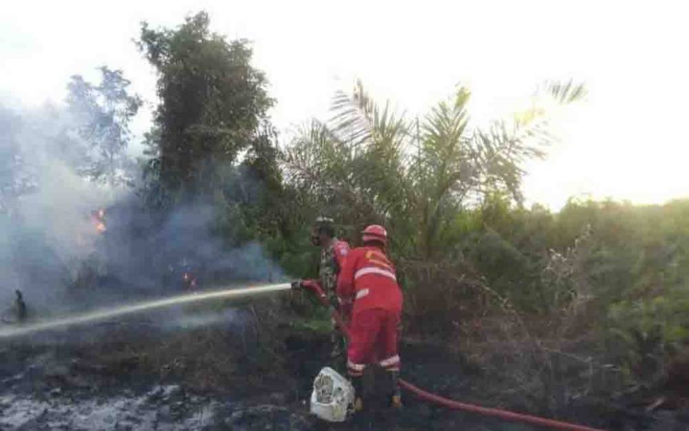 Masih Terjadi Karhutla, Babinsa Ingatkan Jangan Buka Lahan Dengan Membakar