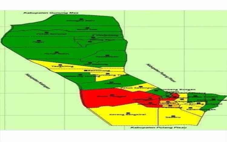 Semakin Membaik, Zona Merah di Kota Palangka Raya Tinggal 1 Kecamatan