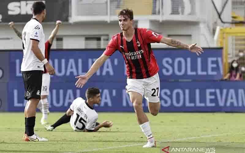 Daniel Maldini Cetak Gol Perdana, AC Milan Menang di Spezia