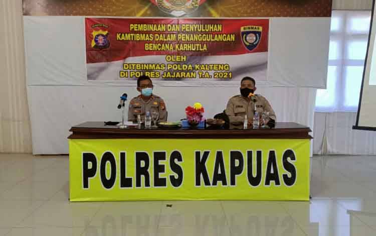 Ditbinmas Polda Kalteng Gelar Pembinaan dan Penyuluhan Kamtibmas di Polres Kapuas
