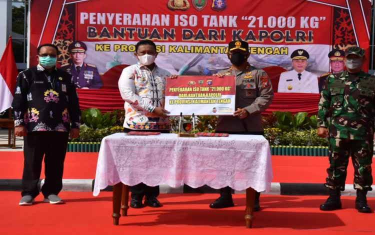 Pemprov Kalteng Terima Bantuan 21 Ton Oksigen Kapolri
