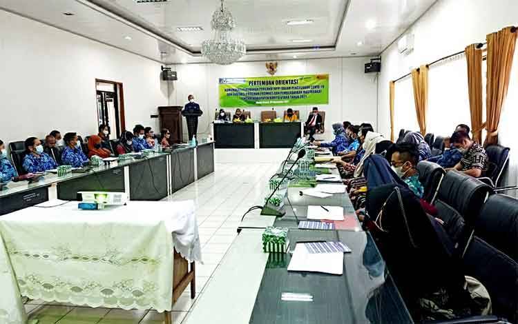Dinkes Barito Utara Gelar Pertemuan Orientasi KPP dalam Pencegahan Covid-19