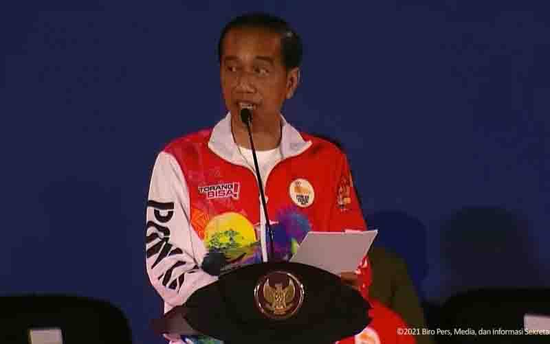 Presiden Cermati Kreativitas Seni Budaya saat Pembukaan PON XX Papua