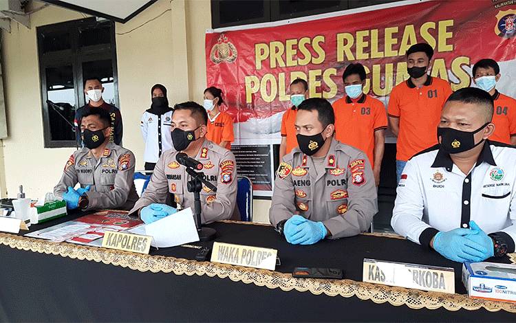 Polres Gunung Mas Gelar Press Release Sejumlah Kasus Tindak Pidana