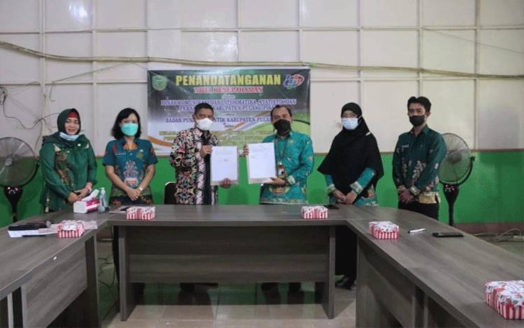 Kembangkan Informasi Statistik Sektoral, Diskominfostandi Pulang Pisau Tandatangani MoU dengan BPS